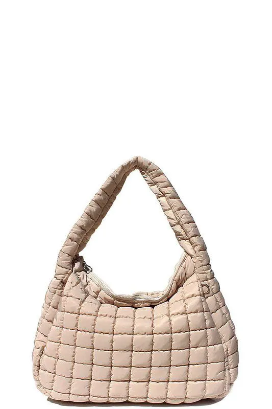 Cleo Quilted Slouchy Tote Bag - 3 Colors!