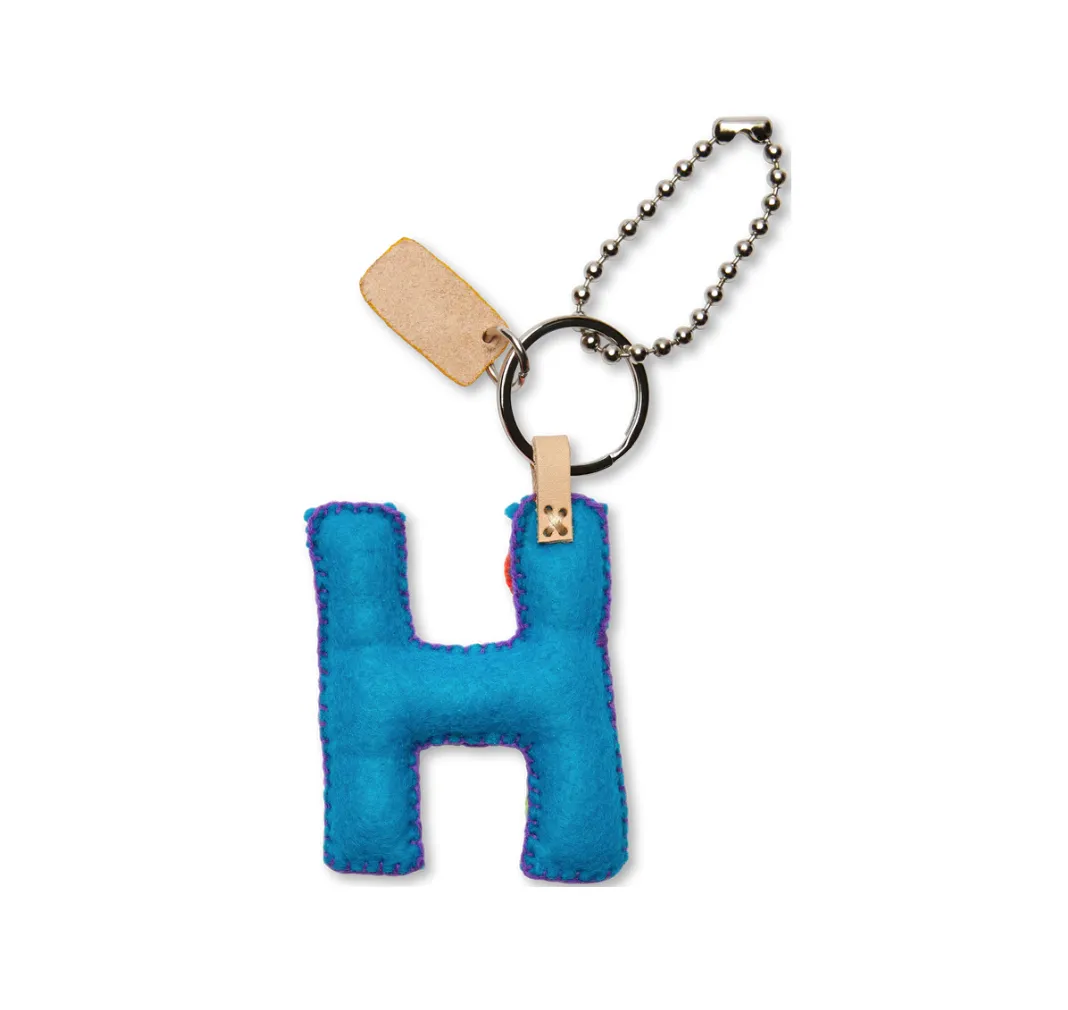 Consuela Blue Felt "H" Charm