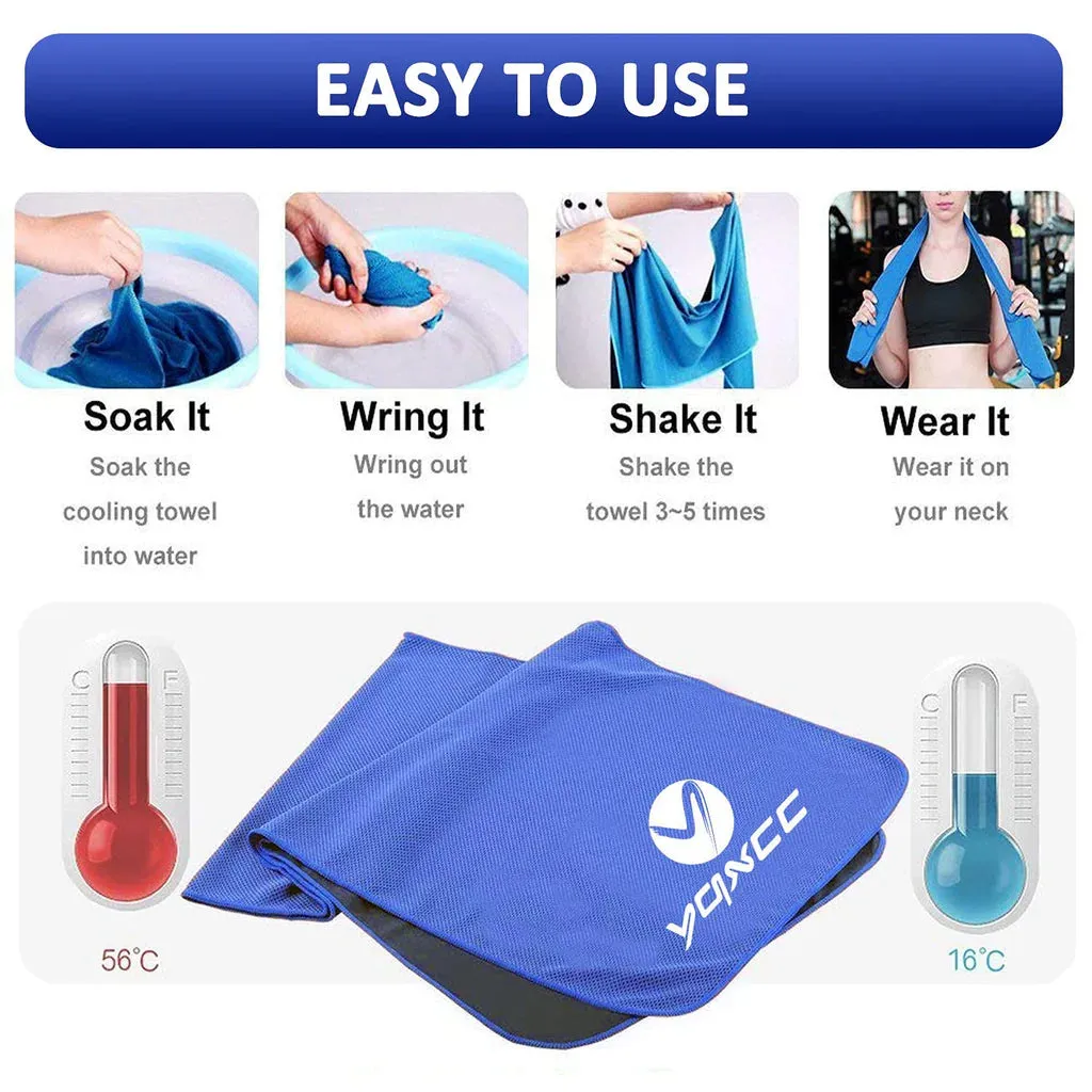 Cooling Towel Microfibre Quick Dry Breathable for Neck & Face During Sports