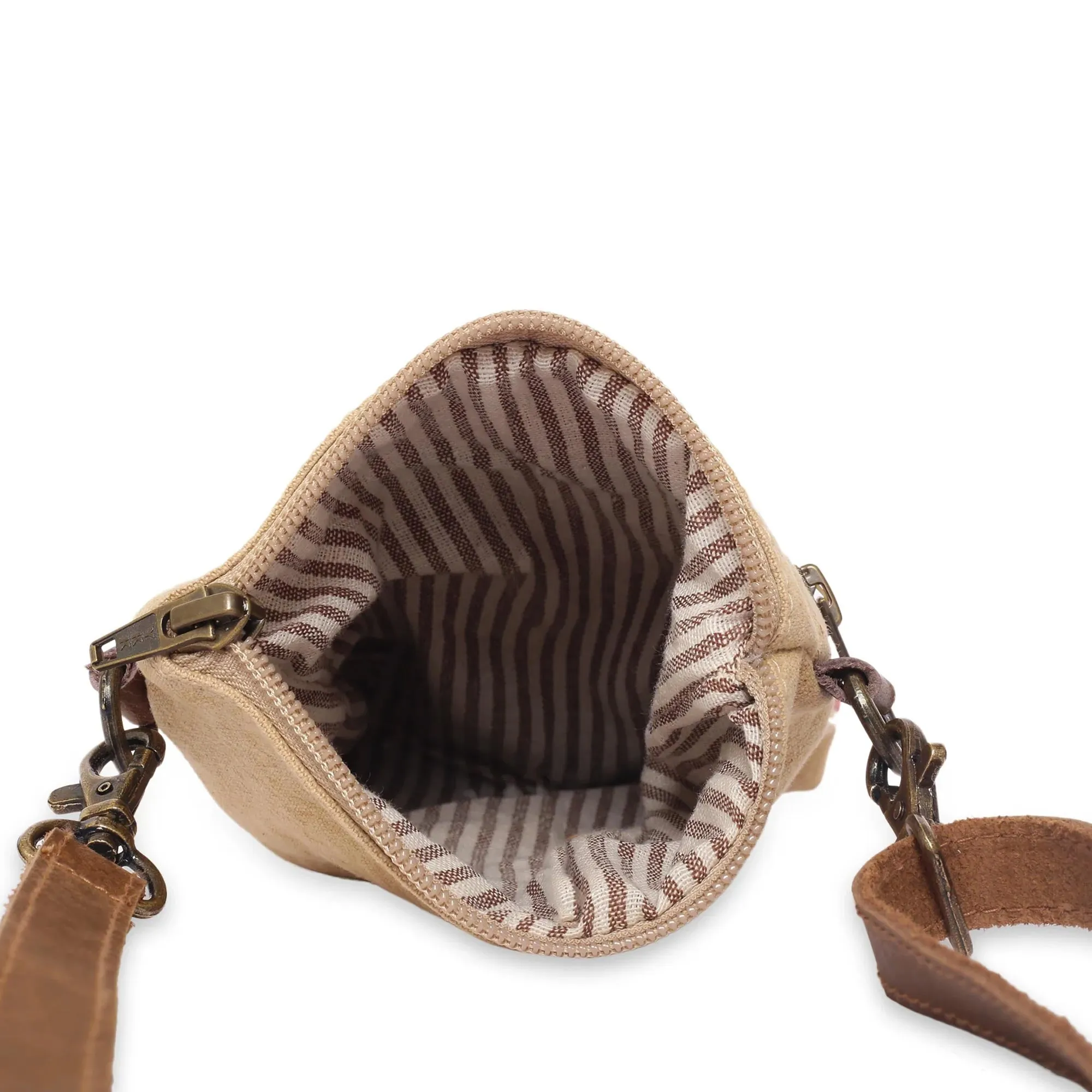 Cott N Curls "Sea Turtle" Cotton Canvas Sling Cellphone Bag