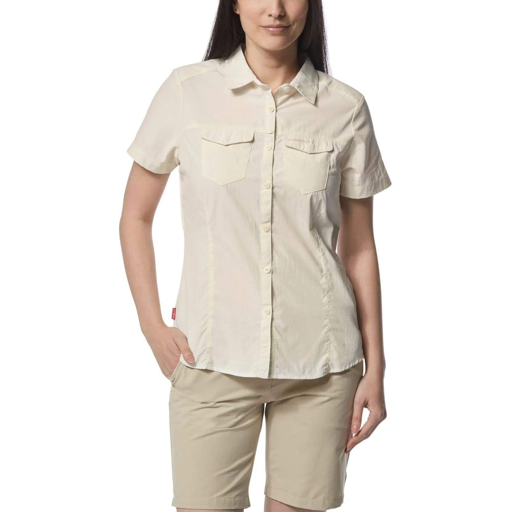 Craghoppers Women&#x27;s NosiLife Adventure Shortsleeve Shirt Sea Salt | Buy Craghoppers Women&#x27;s NosiLife Adventure Shortsleeve Shirt Sea Salt here | Outnorth