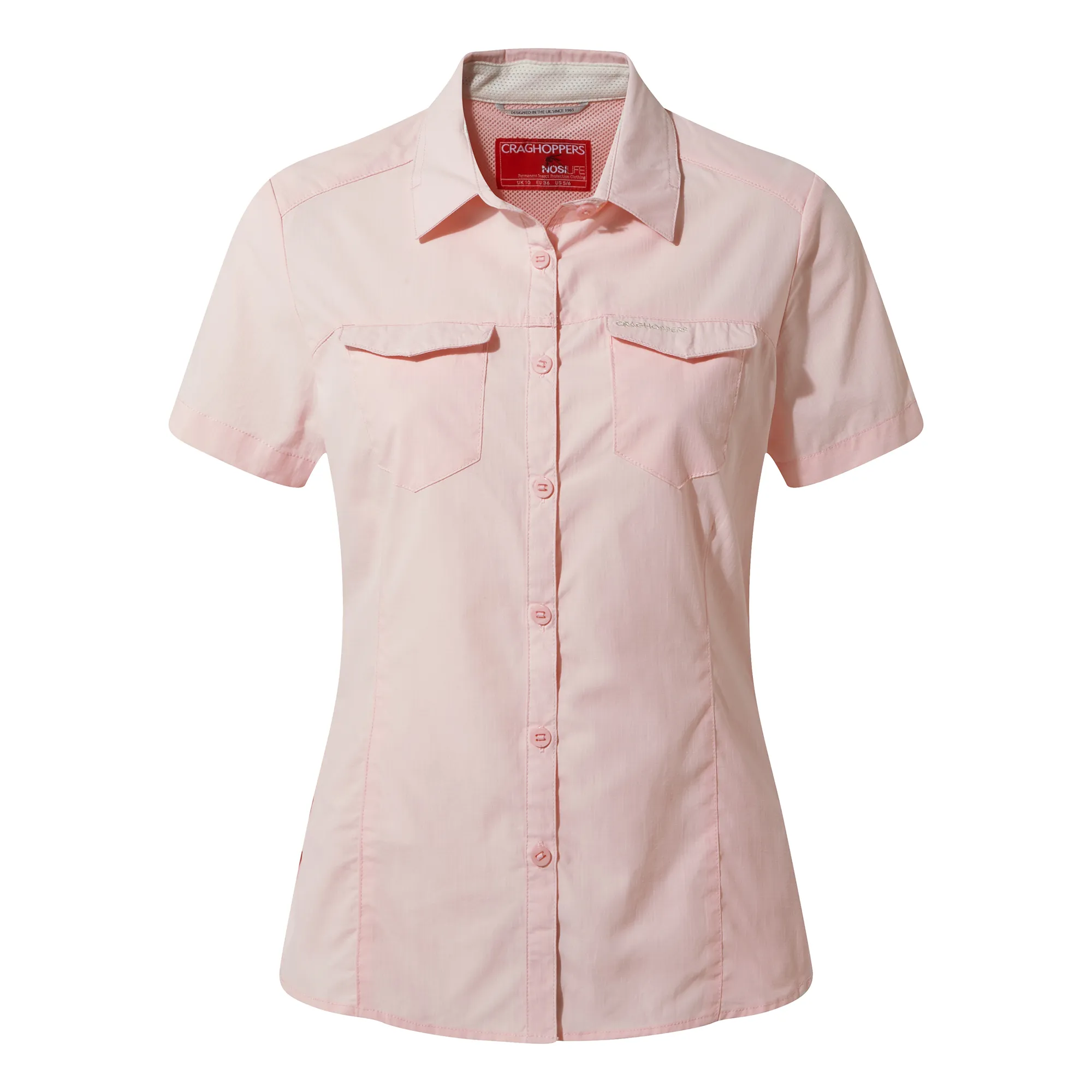 Craghoppers Women&#x27;s NosiLife Adventure Shortsleeve Shirt Seashell Pink | Buy Craghoppers Women&#x27;s NosiLife Adventure Shortsleeve Shirt Seashell Pink here | Outnorth