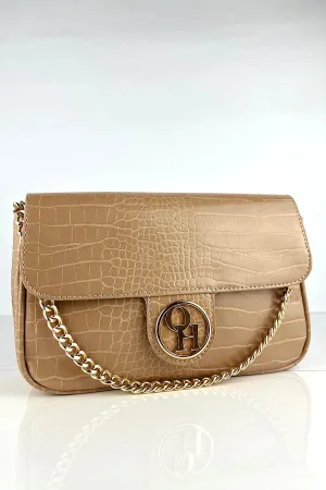 Croc Leather Mini Hand Bag