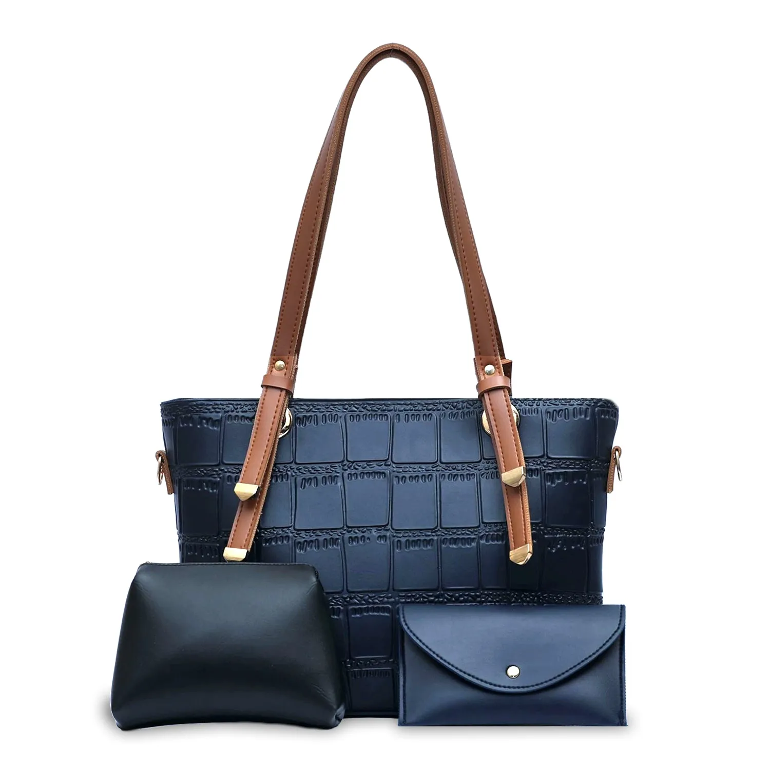 Crocodile Tote Blue Bagset