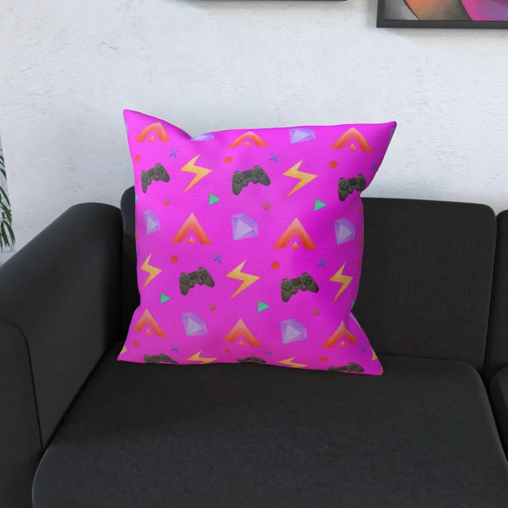 Cushion - Gamers Play Pink