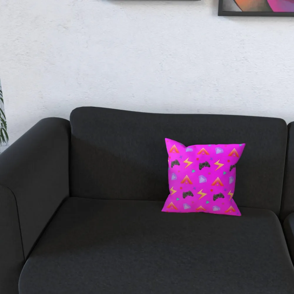 Cushion - Gamers Play Pink