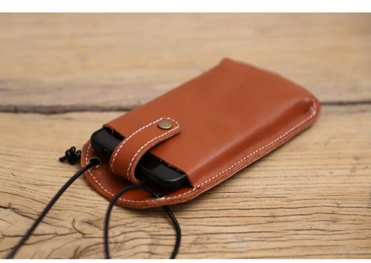 Cute Black LEATHER Phone WOMEN SHOULDER BAG Slim Phone Crossbody Purse FOR WOMEN