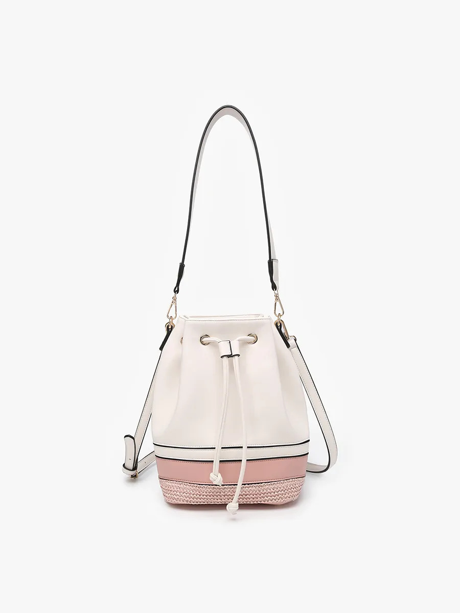 Darcy Vegan Tri-Color Bucket Bag