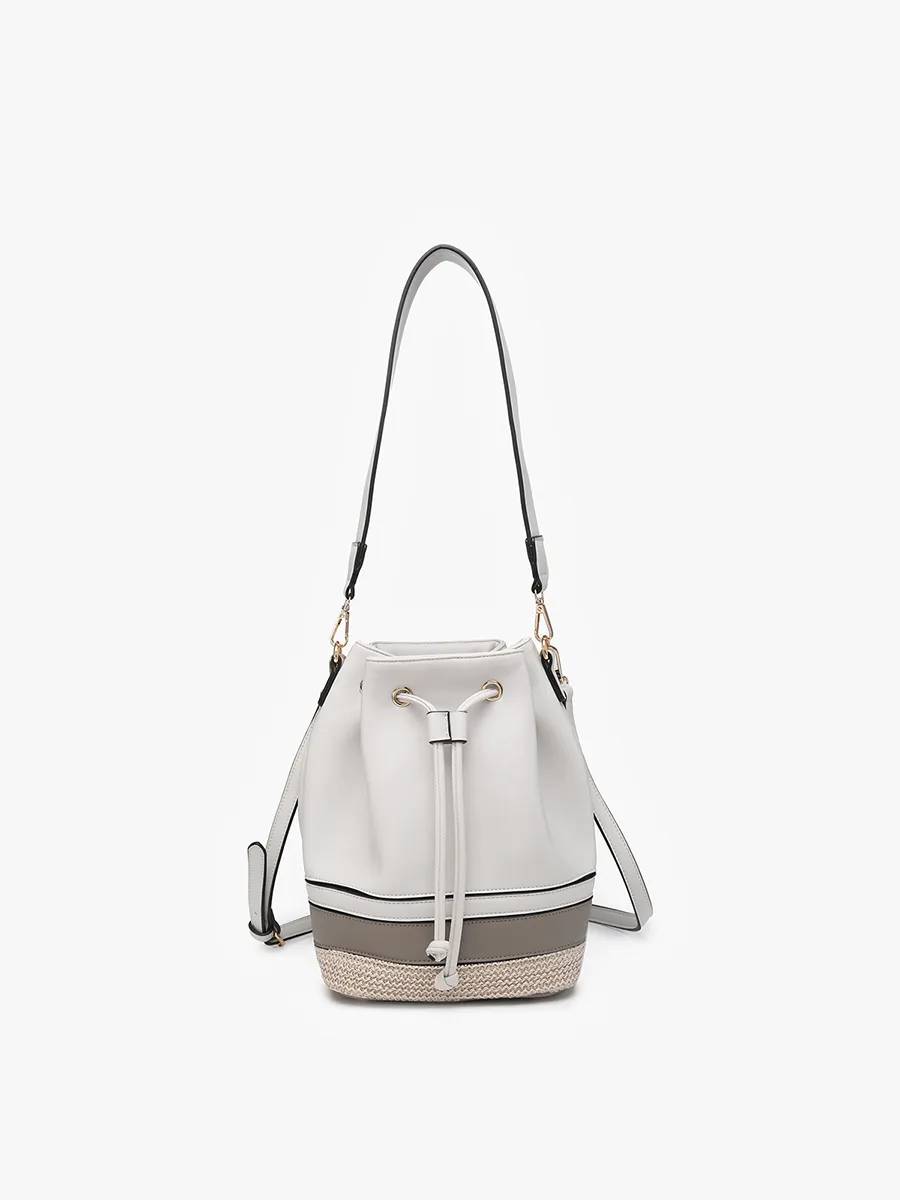 Darcy Vegan Tri-Color Bucket Bag