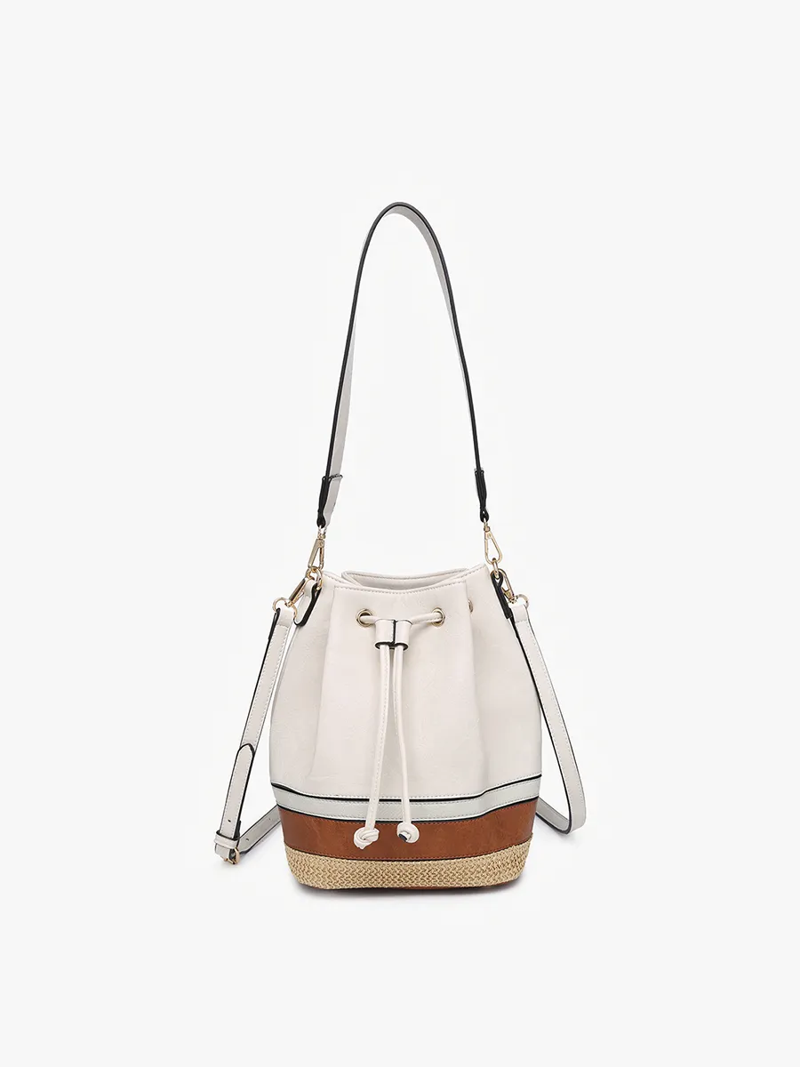 Darcy Vegan Tri-Color Bucket Bag