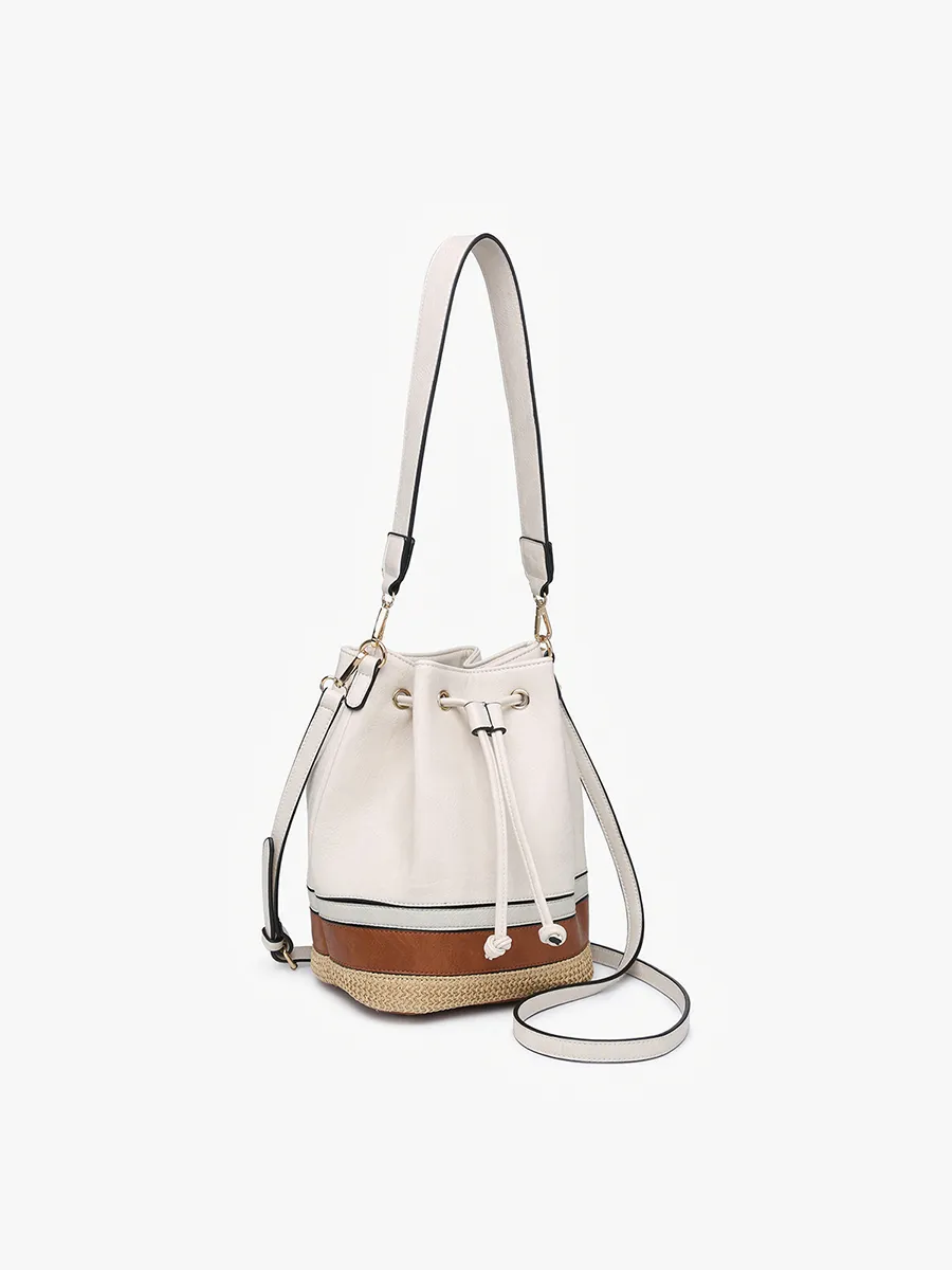 Darcy Vegan Tri-Color Bucket Bag