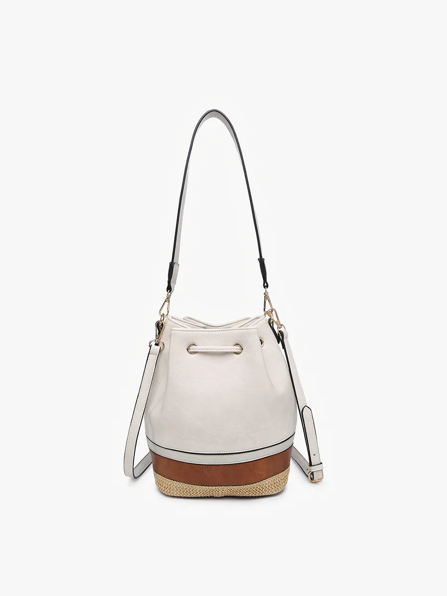 Darcy Vegan Tri-Color Bucket Bag