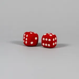 Dog Toy: Boiled Wool Pair of Dice