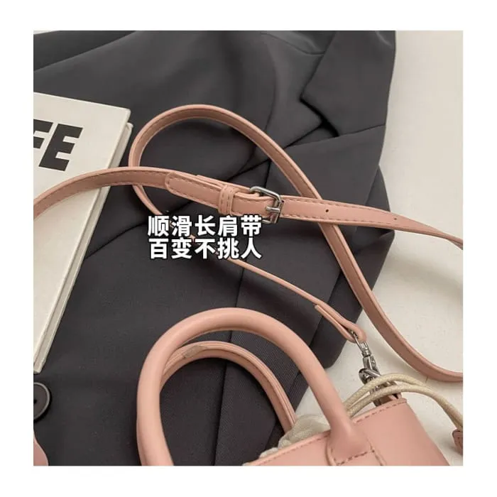 Drawstring Top Handle Crossbody Bag