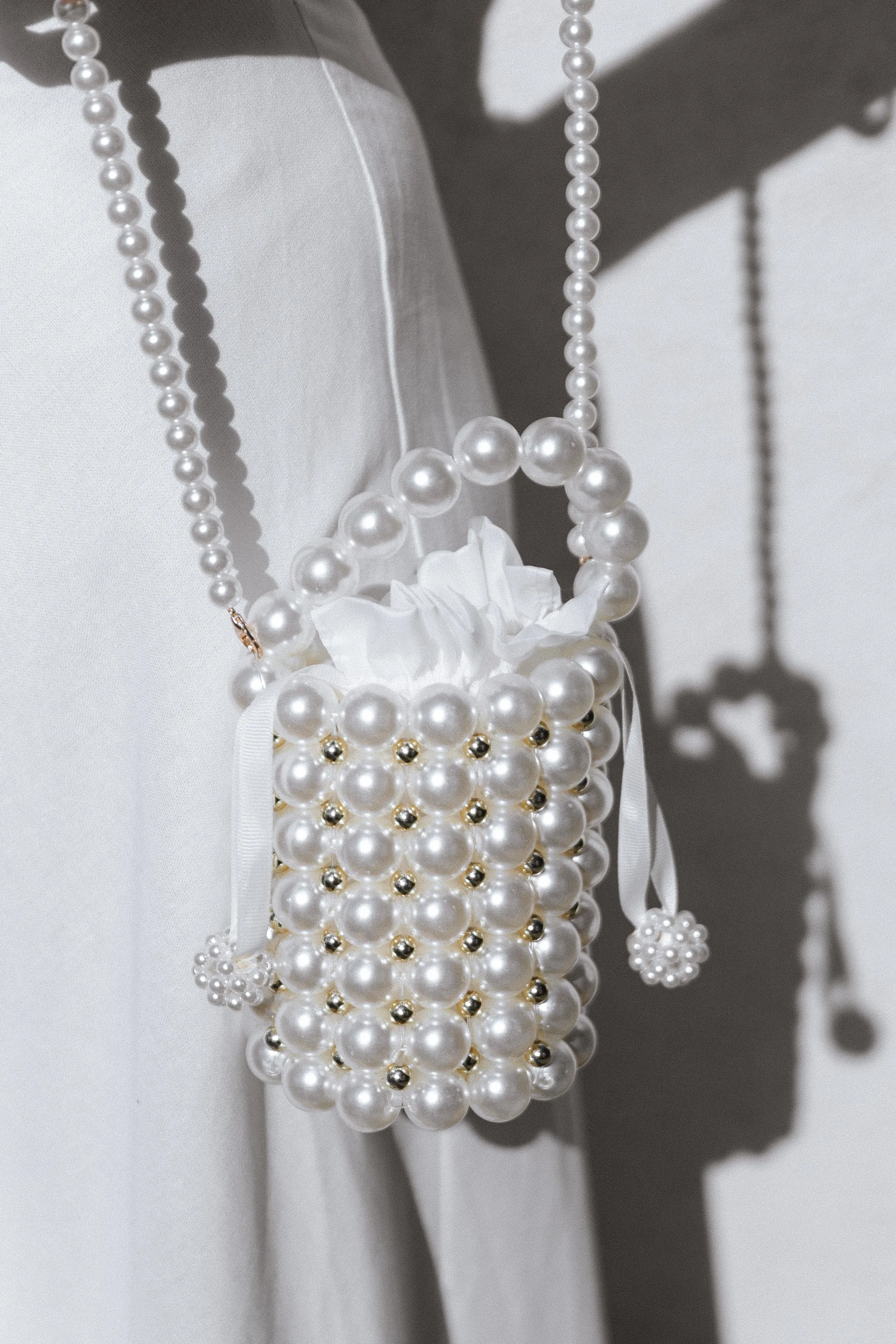 Eleanor Beaded Bag - Pearl