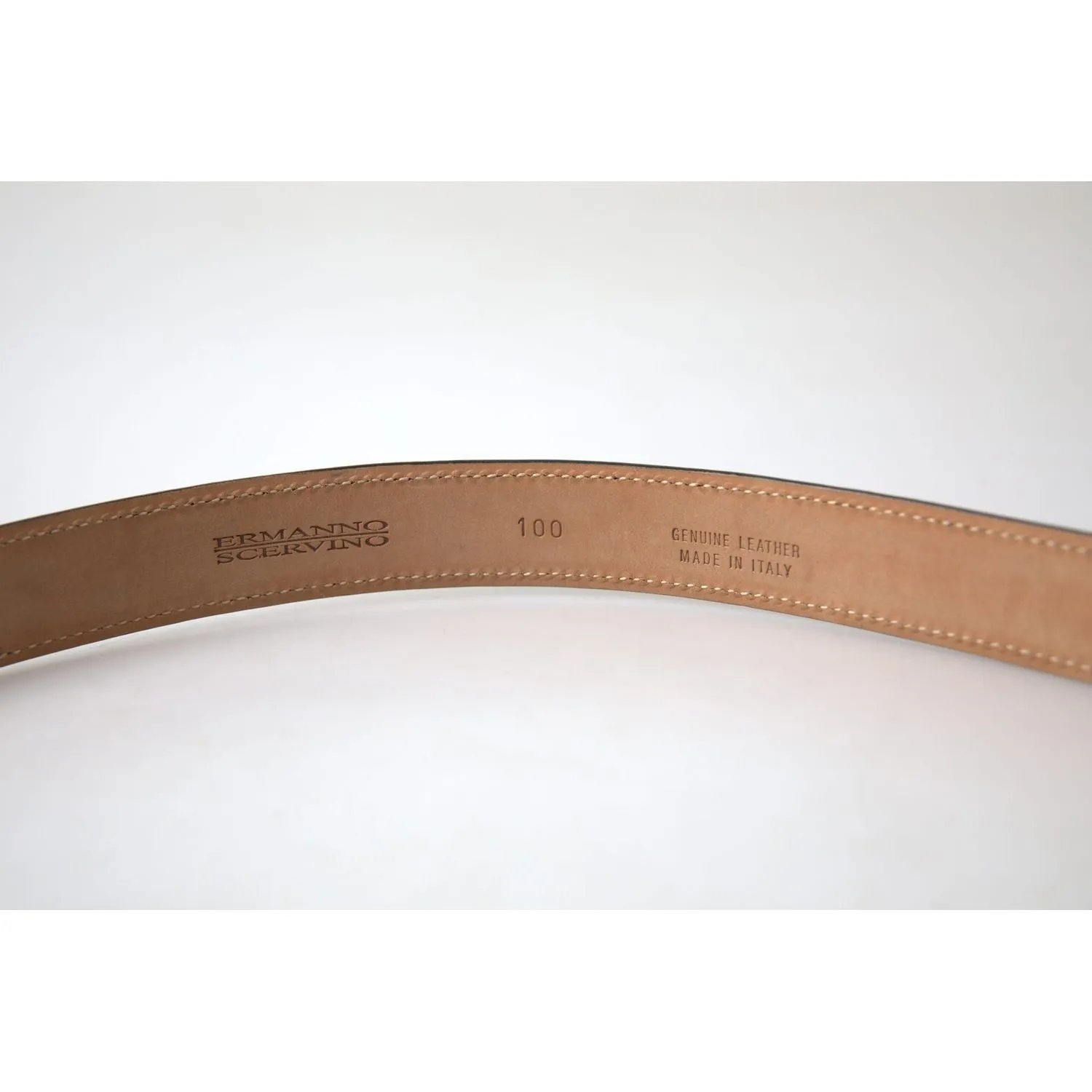 Ermanno Scervino Exquisite Italian Leather Belt with Metal Buckle