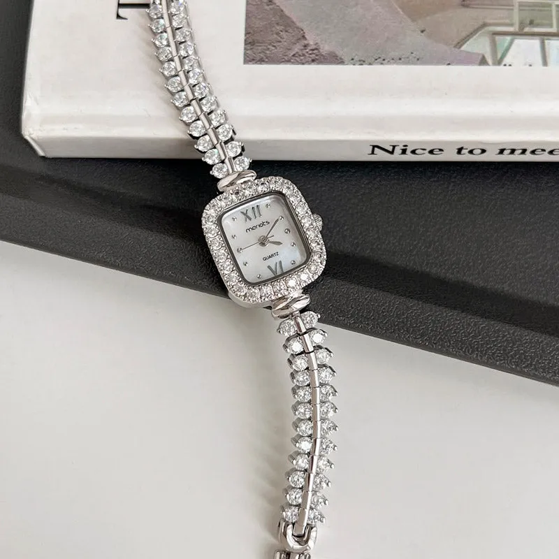 Exquisite and Stylish Rhinestone Bracelet Watch for Women