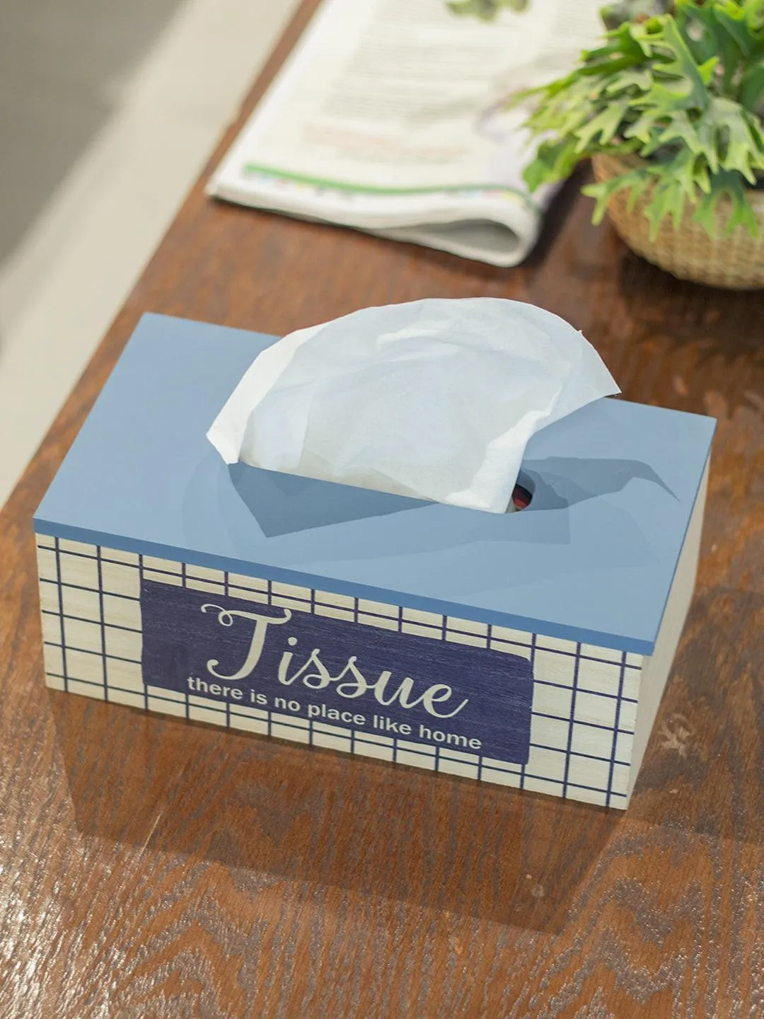 Exquisite Blue Tissue Holder Box For Home