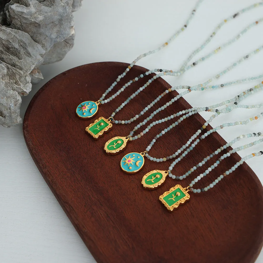 Exquisite Handcrafted Natural Bead and Gemstone Pendant Necklace