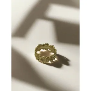 Exquisite Handmade Gold-Plated Ring with Unique Design