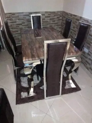 Exquisite Marble Dining - Brown