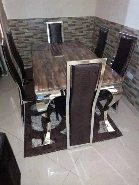 Exquisite Marble Dining - Brown