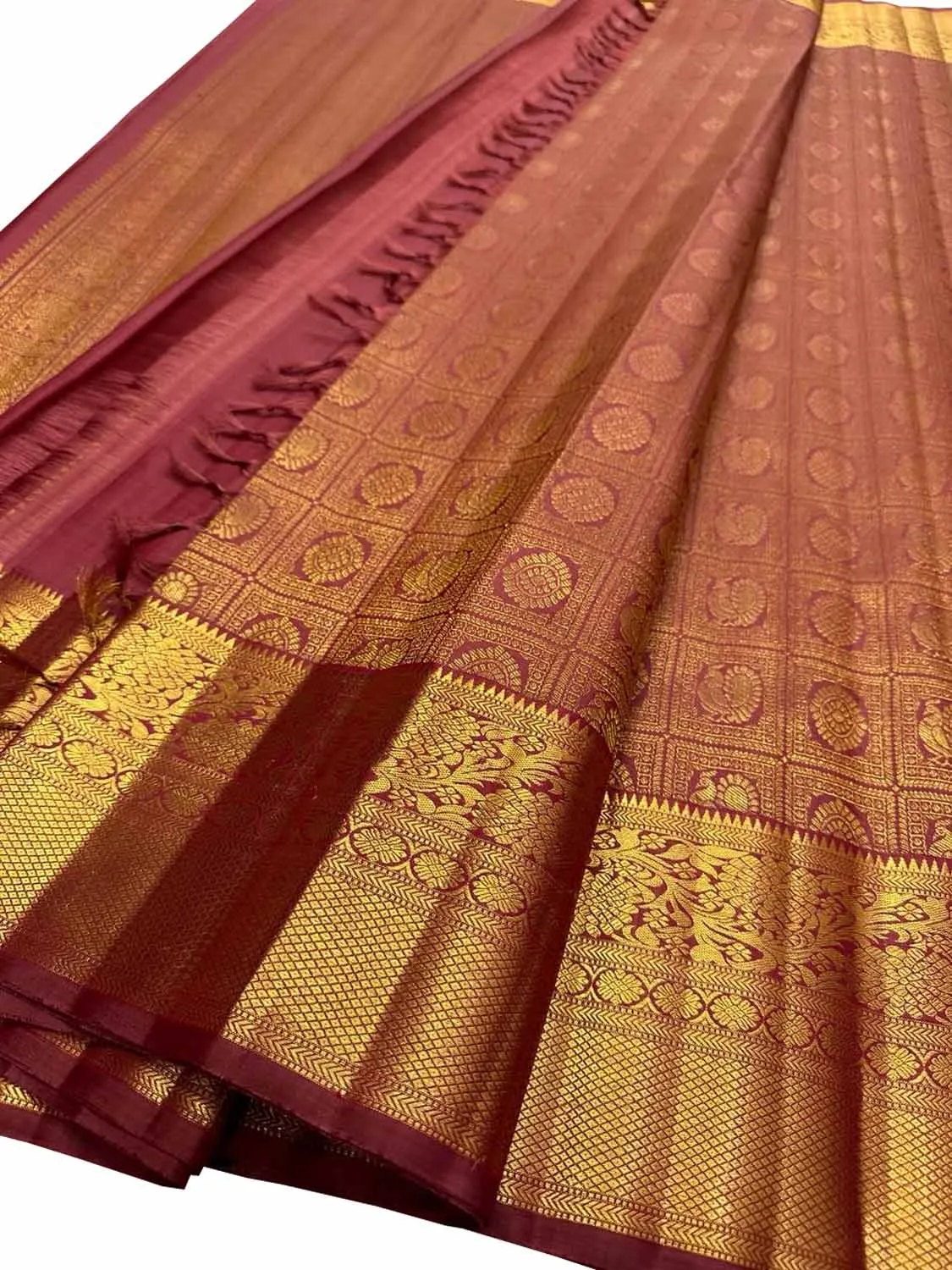 Exquisite Pink Handloom Kanjeevaram Pure Silk Saree