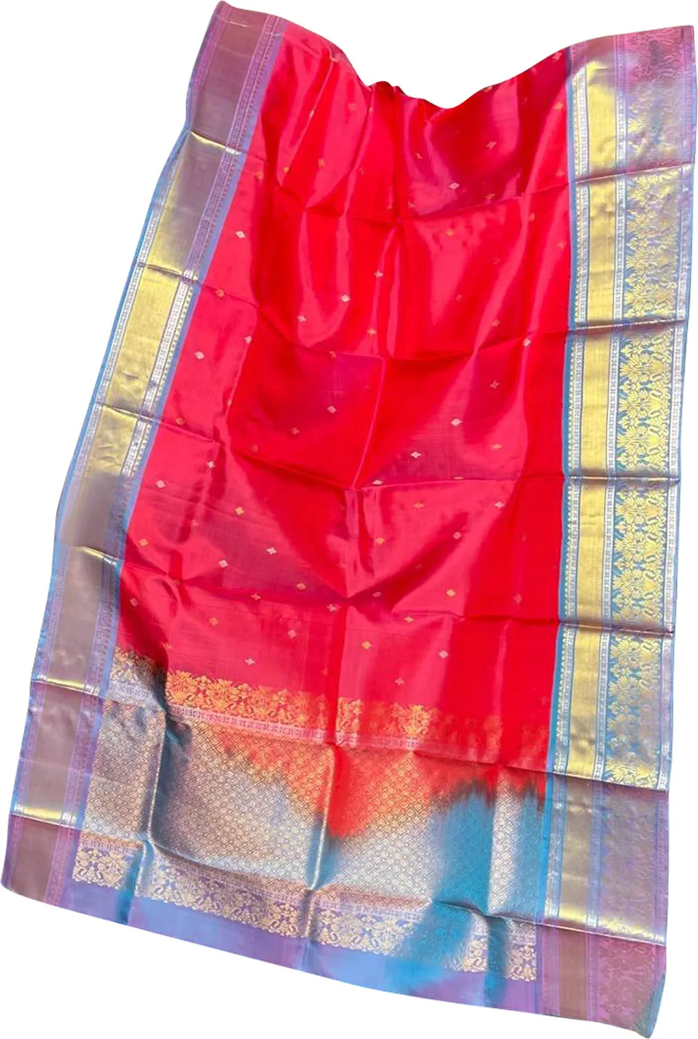 Exquisite Pink Kanjeevaram Silk Dupatta