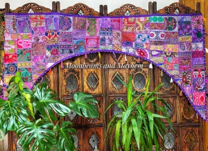 EXQUISITE XL PURPLE BED / WINDOW TORAN / BANDHANWAR / VALANCE