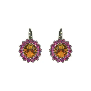 Extra Luxurious Rosette Leverback Earrings in "Bougainvillea" *Custom*