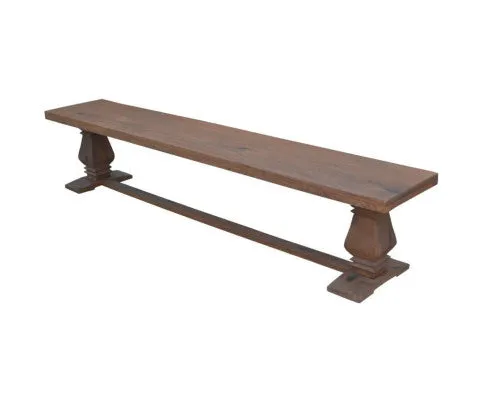 Florence Dining Table Seat Bench 230cm French Provincial Pedestal Solid Timber