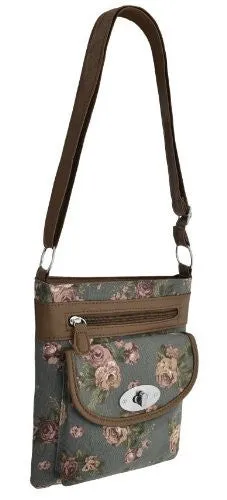 Florida Floral Cross Body Canvas Bag