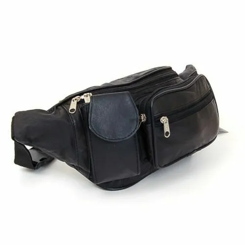 Genuine Leather Fanny Pack Waist Phone Pouch Travel Hip Jogger Belt Bag For Men Women