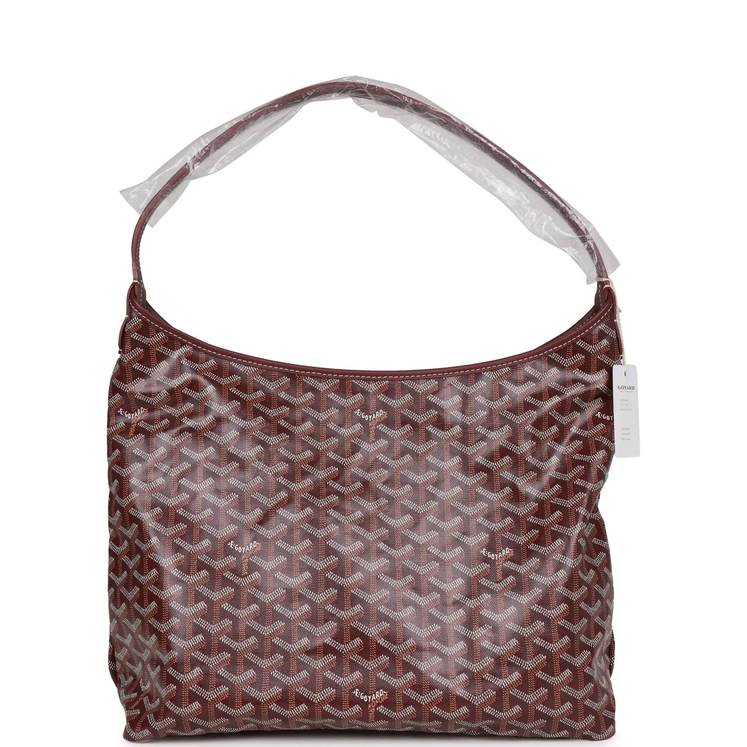 Goyard Goyardine Burgundy Boheme Hobo Bag Palladium Hardware