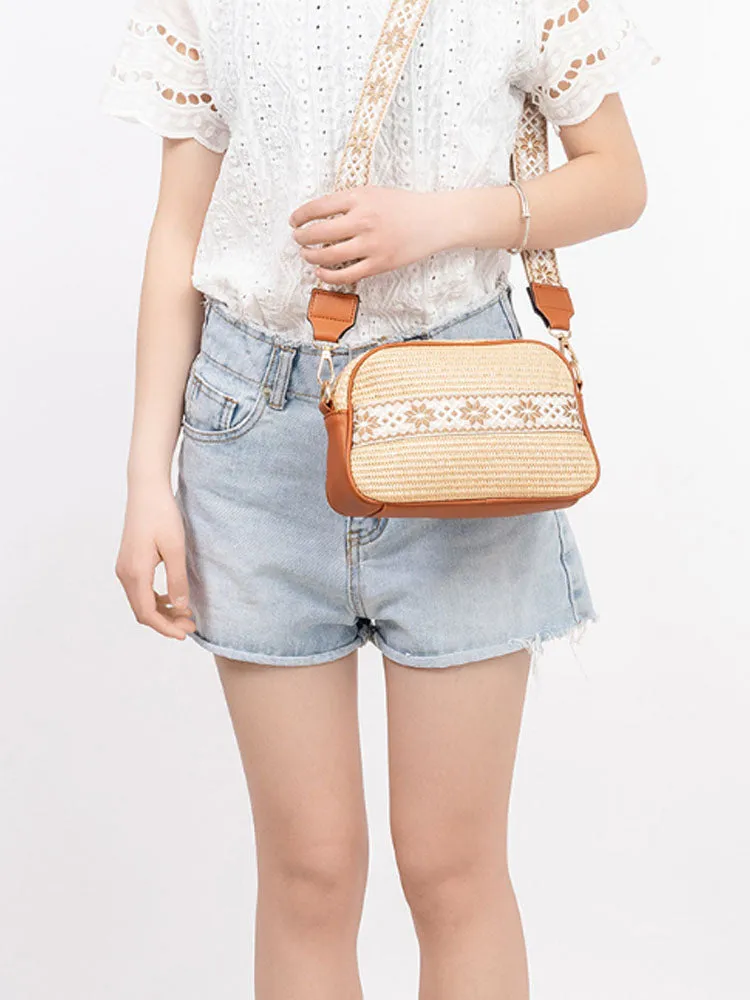 Grass Woven Mini Square Bag