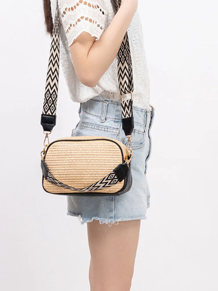 Grass Woven Mini Square Bag