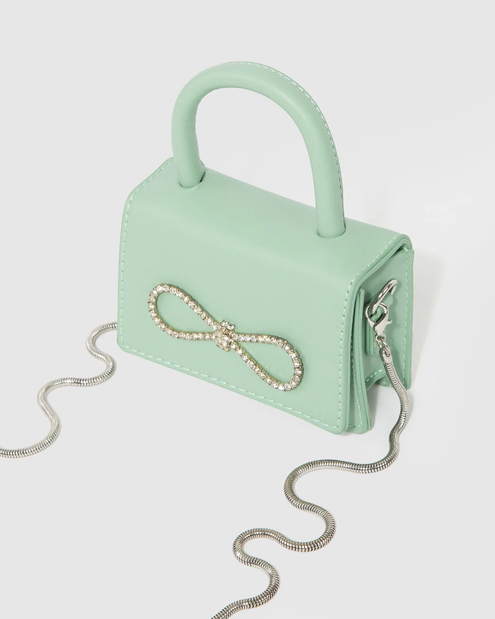 Green Isabella Bow Mini Bag