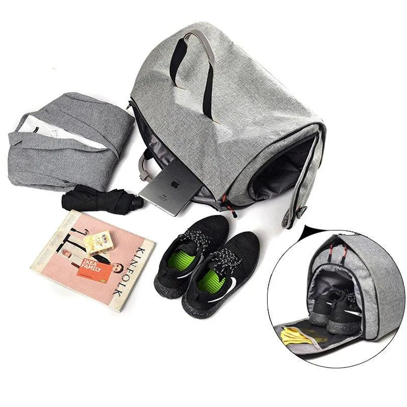 Grey Sports Duffle Bags