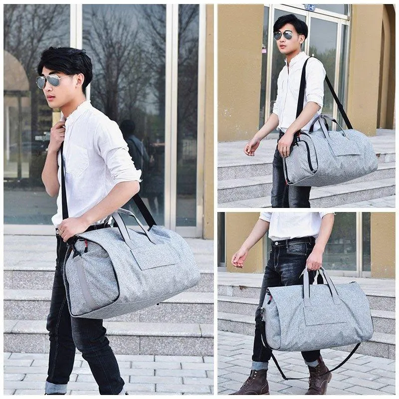 Grey Sports Duffle Bags