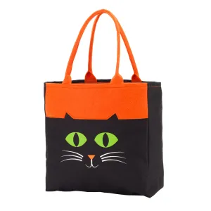 Halloween Trick or Treat Black Cat Character Tote Bag