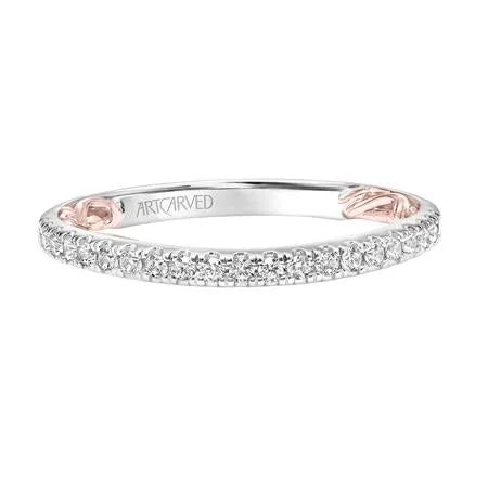 Harley Lyrics Diamond Matching Wedding Band