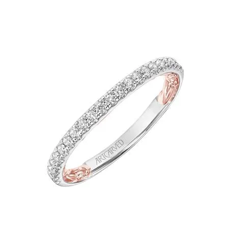 Harley Lyrics Diamond Matching Wedding Band