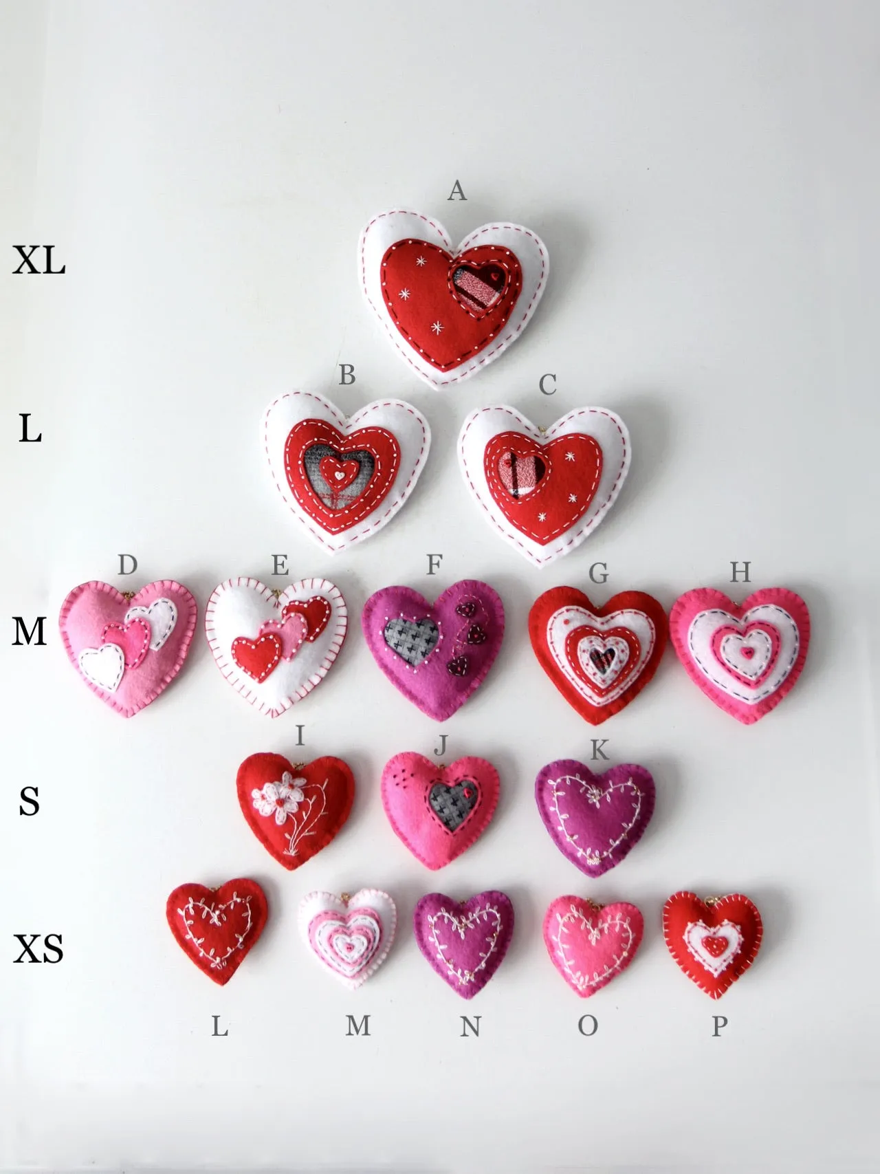 heart bag charms