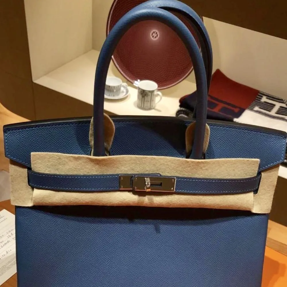 Hermès Birkin 30 Bleu Azur Epsom Palladium Hardware PHW