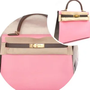 Hermès Kelly HSS 32 Rose Confetti/Gris Etain Sellier Epsom Gold Hardware GHW