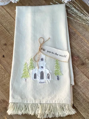 Holiday Charm Teal Towel - Joy to the World Church