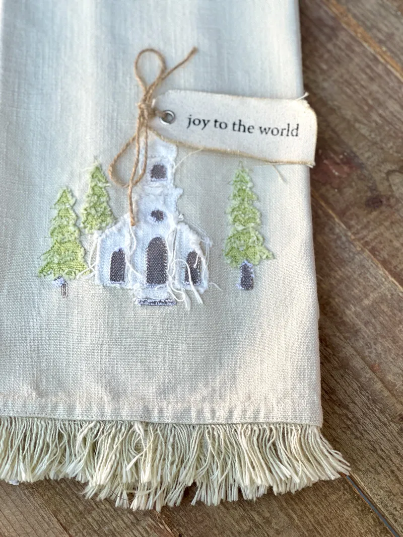 Holiday Charm Teal Towel - Joy to the World Church