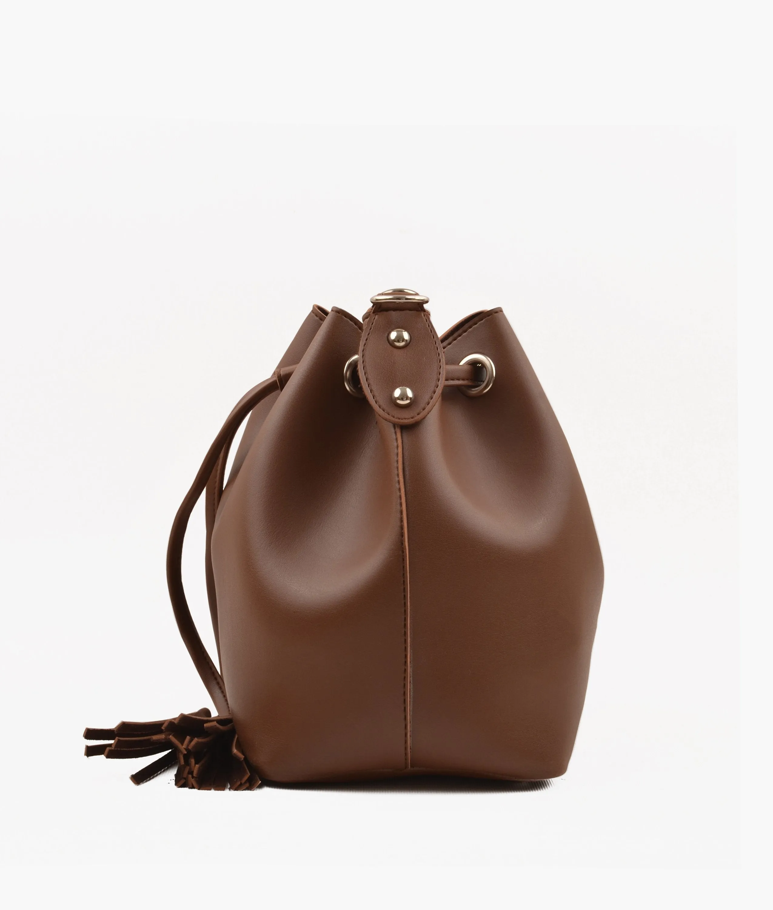 Horse brown bucket bag