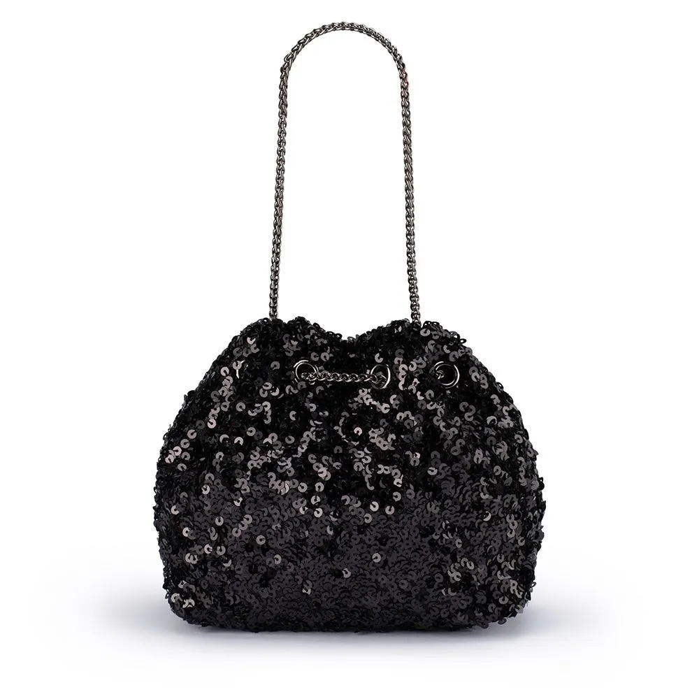 ILANA Sequin Drawstring Bag