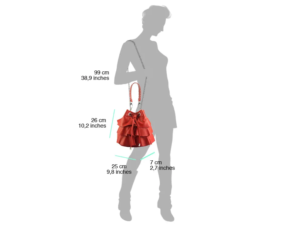 Ileana leather bucket bag